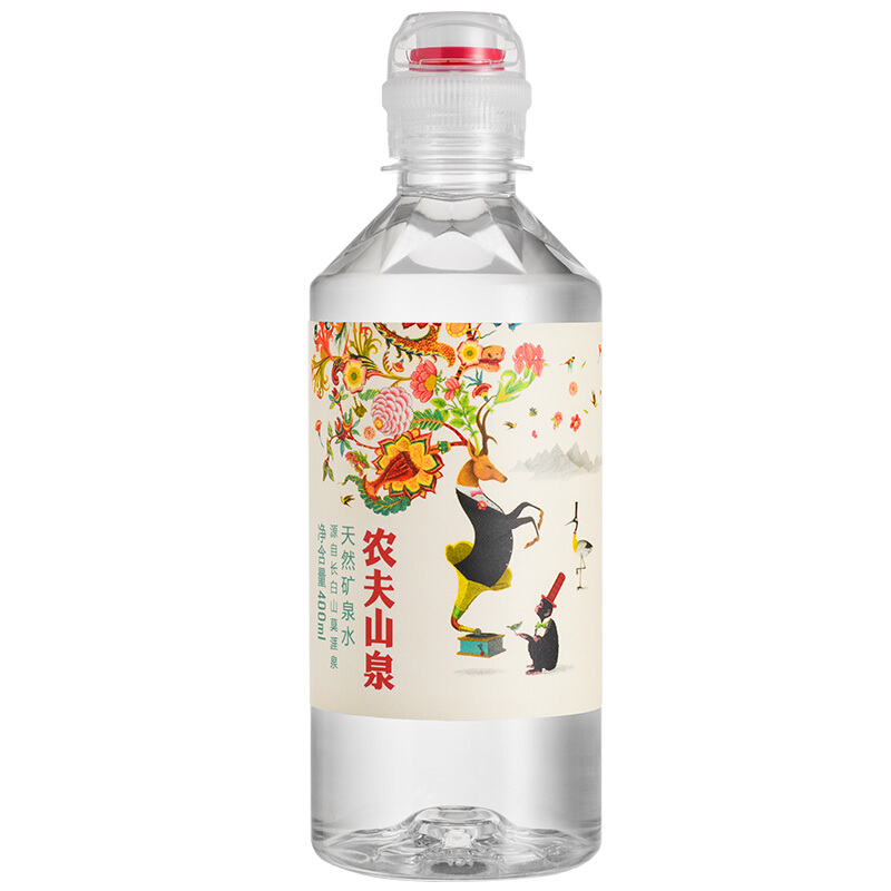 农夫山泉 天然矿泉水400ml*6瓶 运动盖长白山饮用水 包邮