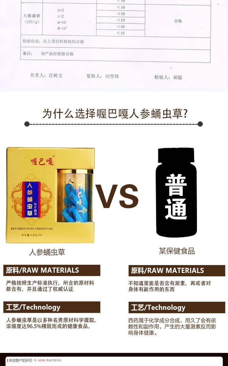 喔巴嘎成人用品男性保健品男用保健人参蛹虫草一盒10粒