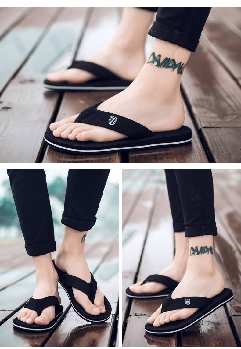 拖鞋男夏人字拖潮流厚底防滑软底个性耐磨男士凉拖时尚外穿沙滩鞋