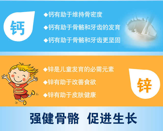 買二送一鈣鋅同補骨骼智力發育金源鈣加鋅咀嚼片增強免疫力青少年