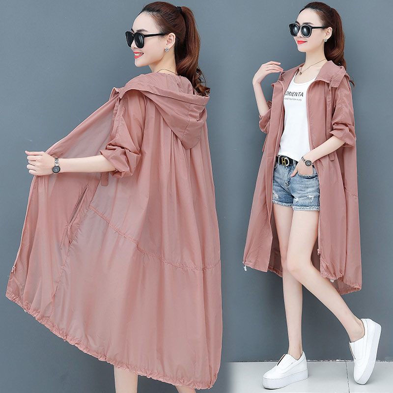 长款防晒衣女外套超仙2020夏季韩版宽松大码空调衫轻薄透气防晒服