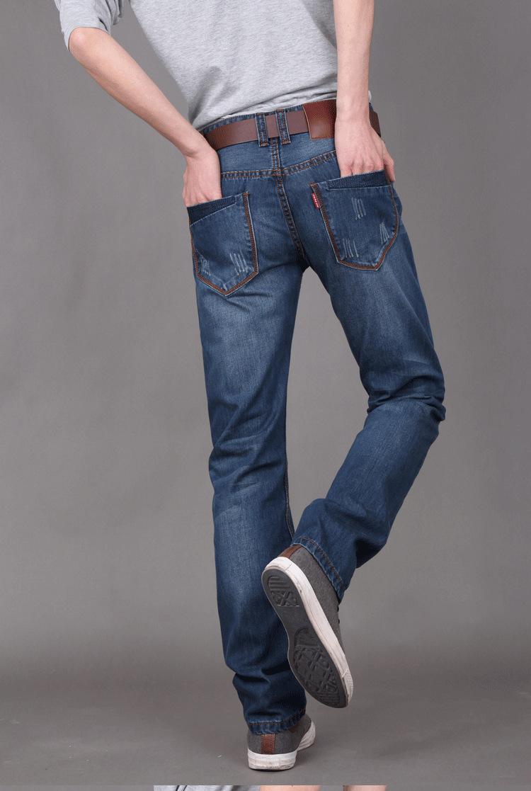 牛仔裤男士直筒宽松大码男裤子青年修身新款休闲韩版薄款长裤a