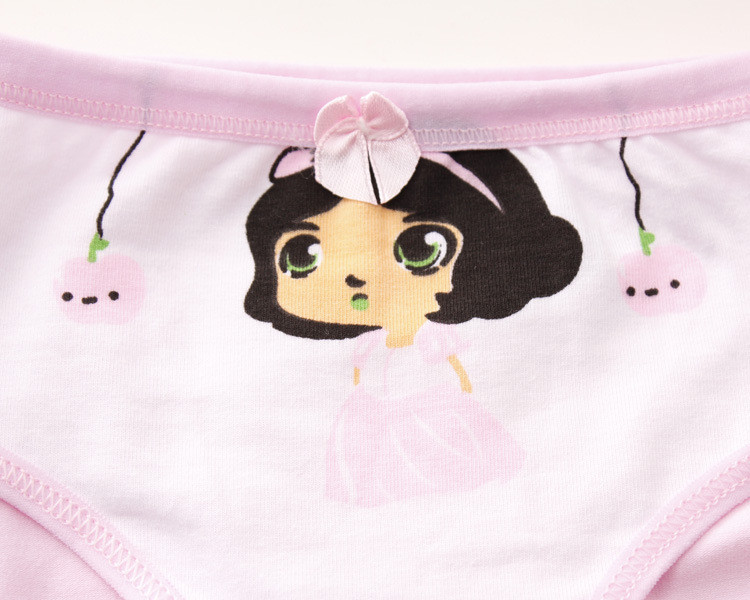 邦贝酷新款精梳棉印花卡通儿童内裤纯棉女童三角内裤5条装bh033