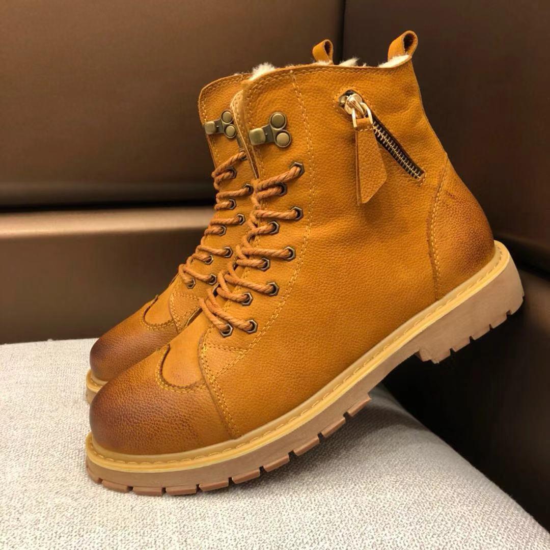 ugg新款马丁靴皮鞋男冬季款加棉时尚外贸单