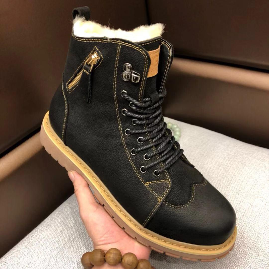 ugg新款马丁靴皮鞋男冬季款加棉时尚外贸单