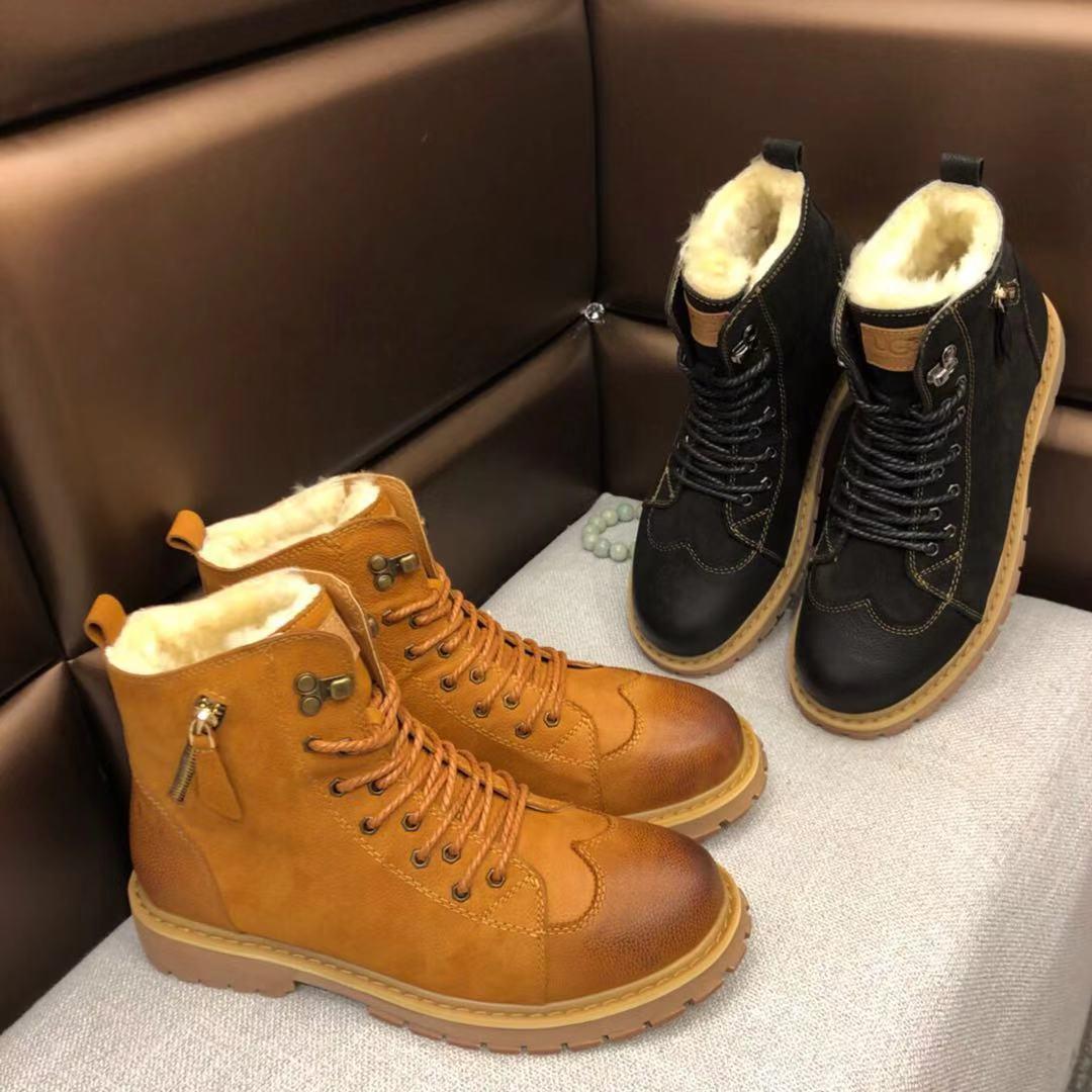 ugg新款马丁靴皮鞋男冬季款加棉时尚外贸单