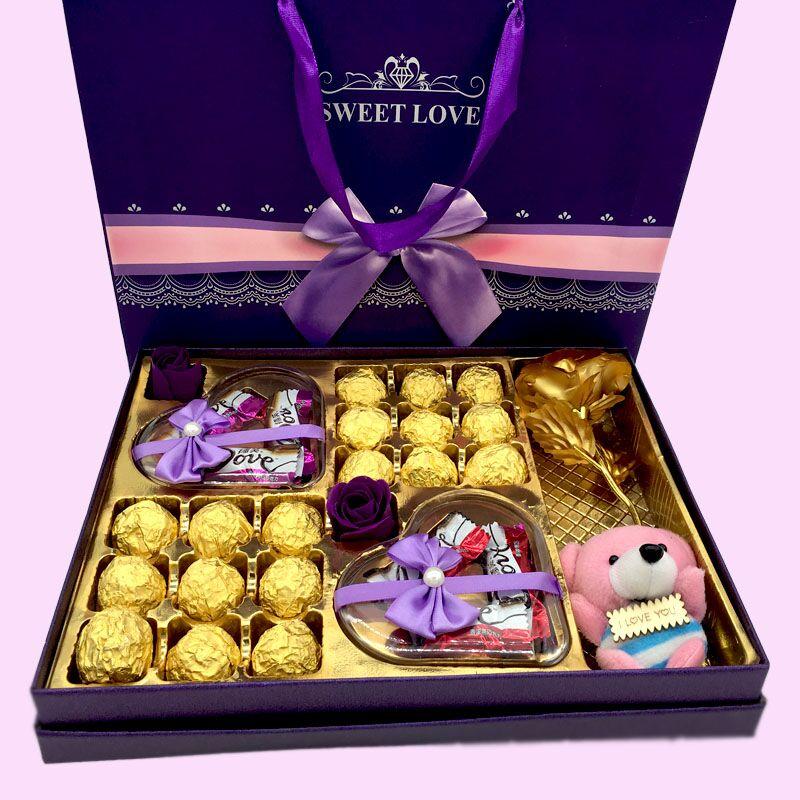 德芙巧克力礼盒精美巧克力礼盒装礼品装万圣节圣诞节节日礼物300g