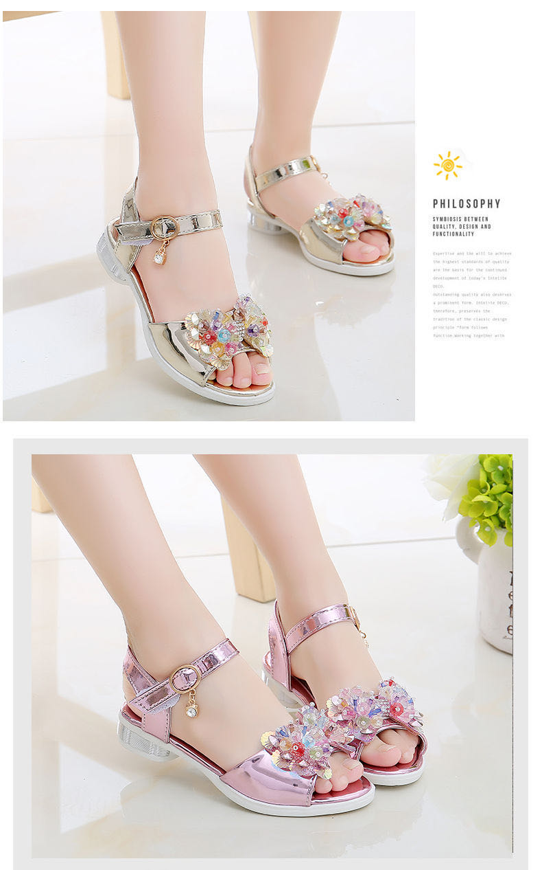 女童凉鞋中大童公主鞋2020夏新款儿童凉鞋学生沙滩鞋小女孩宝宝鞋