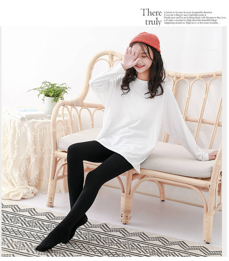 儿童连裤袜秋冬款加绒加厚女童白色丝袜学生舞蹈袜子打底裤【南极人】