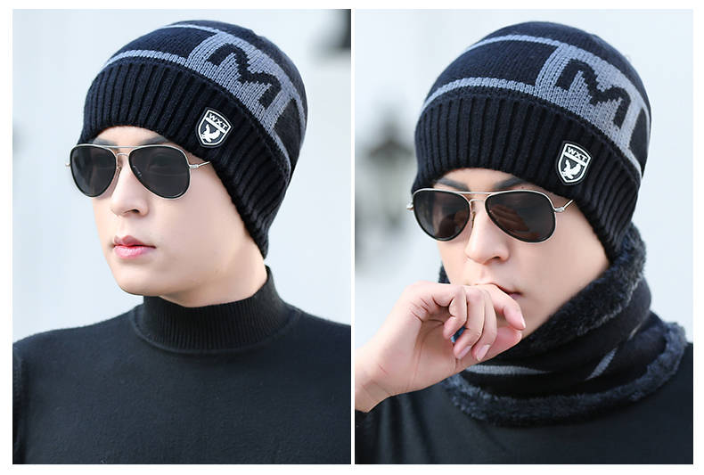 男士帽子冬季保暖针织帽韩版潮护耳帽青年棉帽男防寒护耳毛线帽子