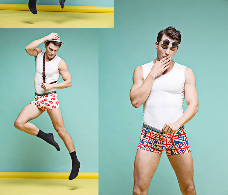 男士内裤平角裤卡通裤头学生春秋短裤衩男生运动柔软性感潮内裤男