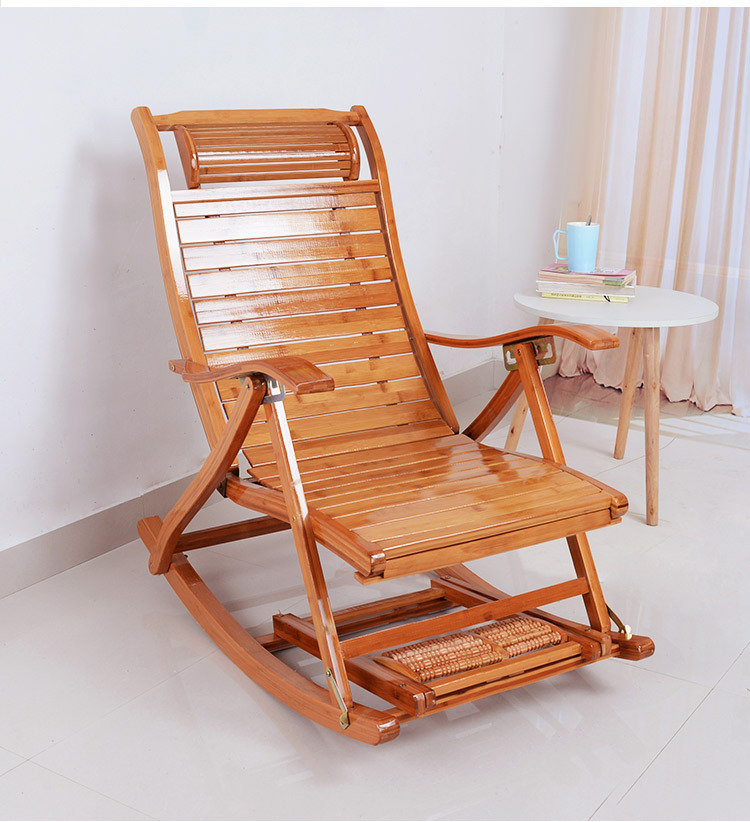 躺椅摇摇椅休闲阳台折叠成人午休午睡椅家用老人竹凉椅子厂家直销躺椅