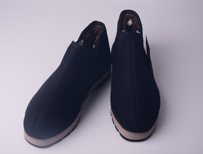 东北老头鞋棉鞋男加绒加厚高帮鞋中老年保暖棉鞋爸爸呢子面林甸鞋