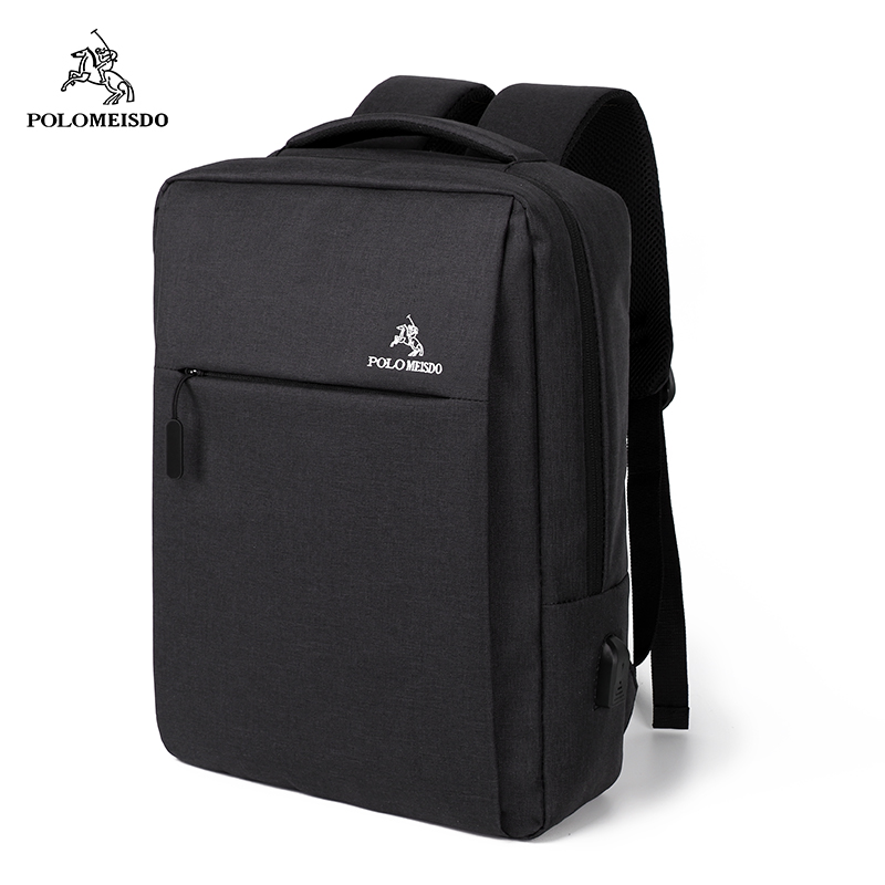 polomeisdo保罗新款男士双肩包大容量防泼水书包功能电脑包商务时尚