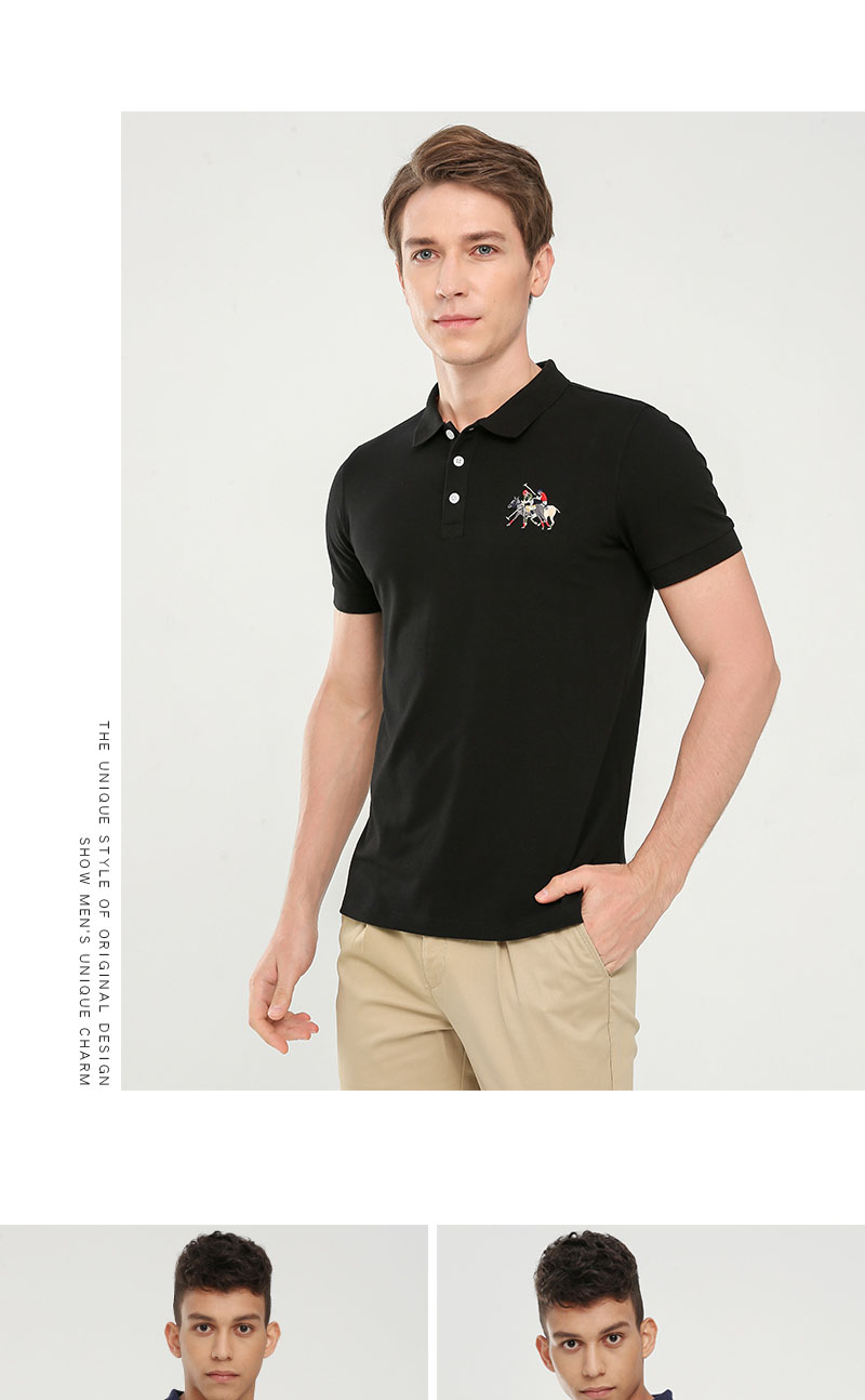 保罗polomeisdo男弹力单珠翻领短袖polo衫