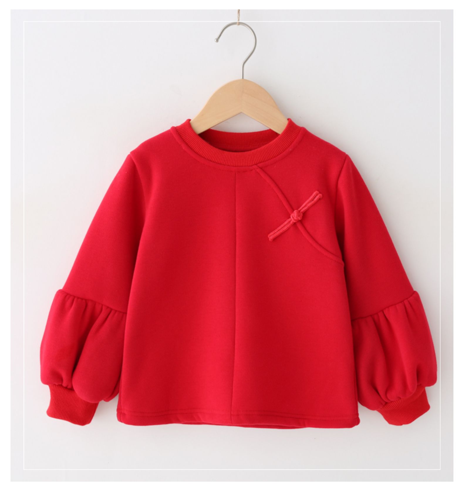 儿童加绒卫衣女秋冬季兄妹装红色洋气新年装拜年服男女童宝宝上衣