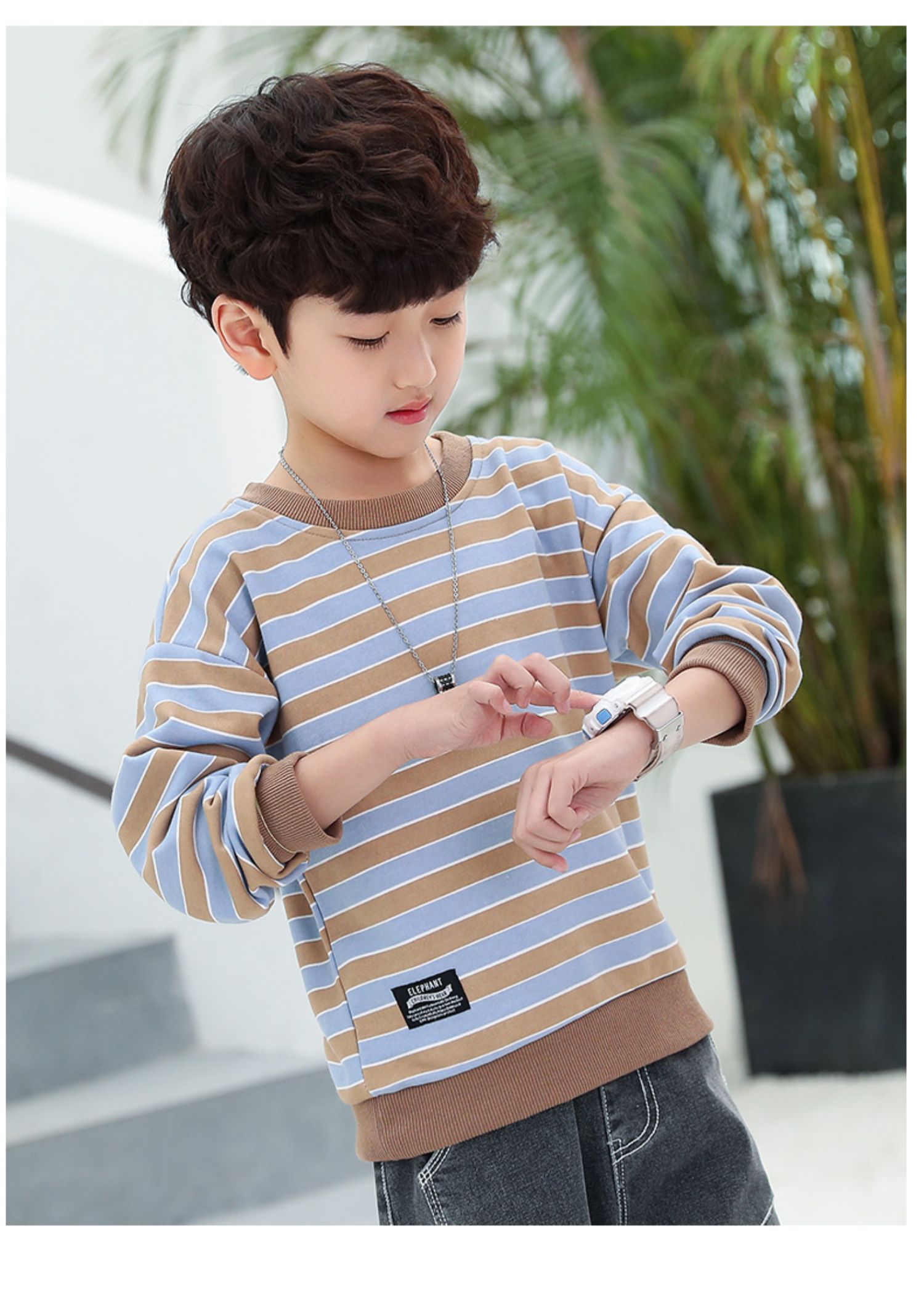 小象汉姆童装男童卫衣儿童春秋长袖t恤套头衫2020春季新款韩版潮