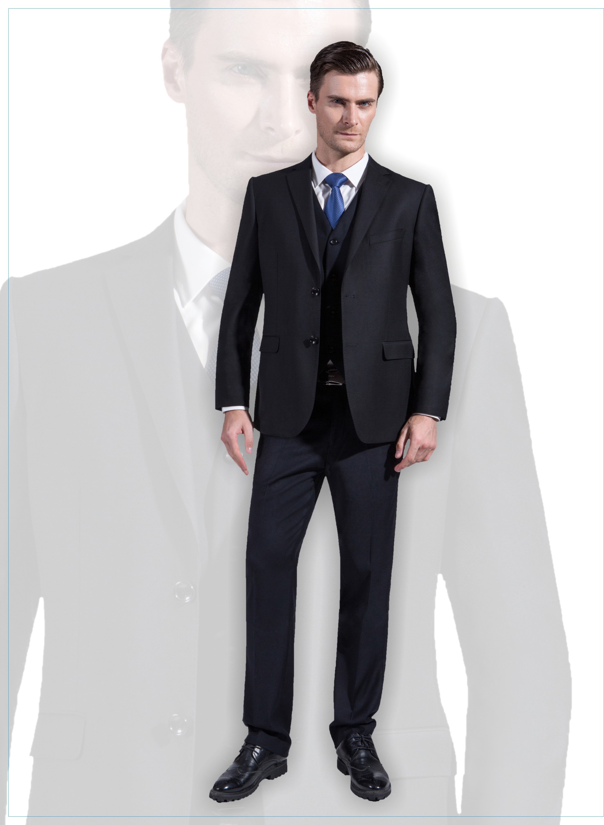 【亨悦祥】高端定制西服套装男 下单请在备注中标注尺寸 免费修改直到