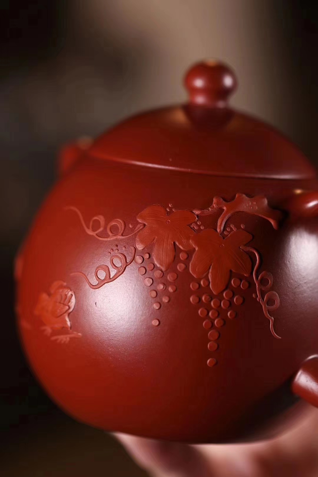 包邮《龙蛋》鲍玉华(国家级工艺美术师),原矿大红袍紫砂壶190cc.