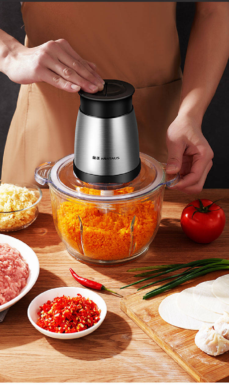 【可选顺丰配送】金正绞肉机家用电动不锈钢小型饺馅碎菜搅拌多功能打