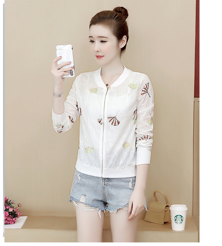防晒衣女夏季新款韩版刺绣防晒服女防紫外线短款薄外套女学生hbf2190