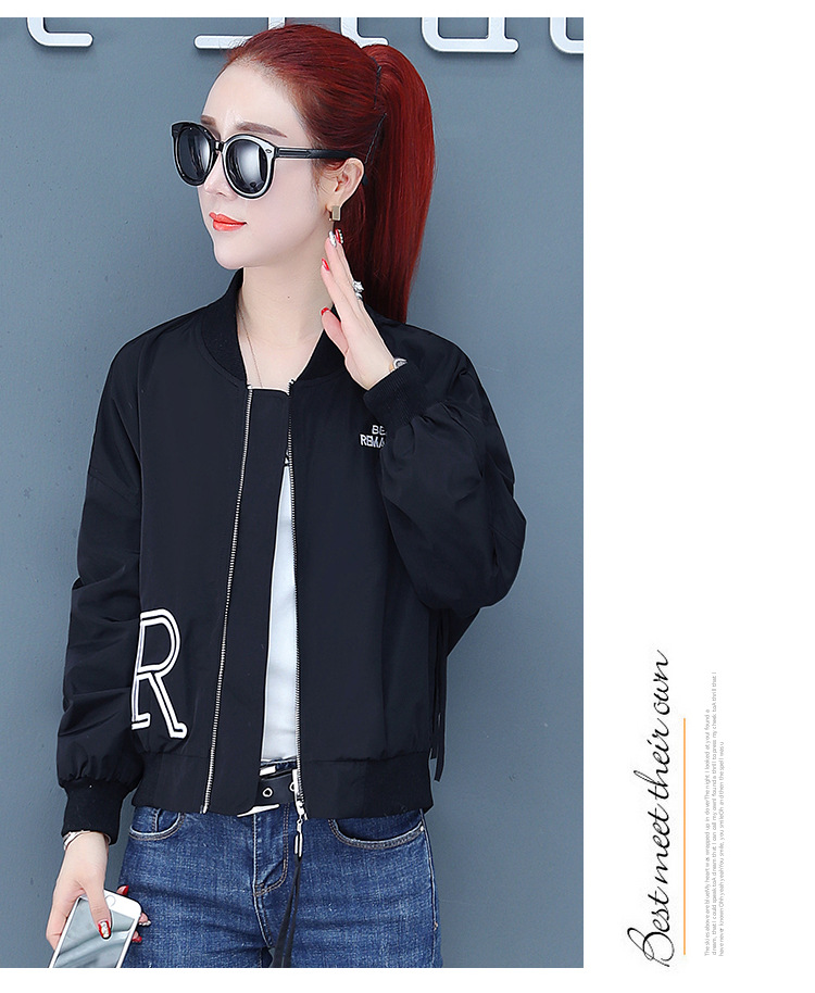 春季新款女式时尚棒球服夹克女装