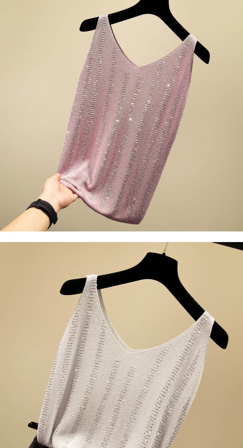 2020夏装新款多款式烫钻冰丝针织吊带背心女外穿性感内搭打底上衣