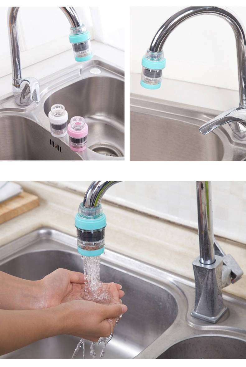 【5层过滤】水龙头过滤器嘴厨房自来水管净水器滤水净化防溅器头