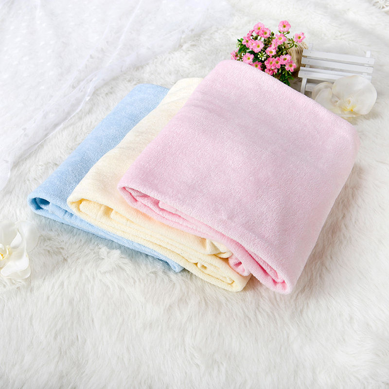 婴儿浴巾纯棉正方形春夏季新生儿宝宝超强吸水毛巾被柔软蓝色浴巾