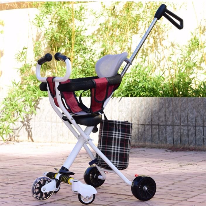 带遛娃溜娃神器五轮婴儿童三轮车小孩手推车1-3-4-5-6岁轻便折叠