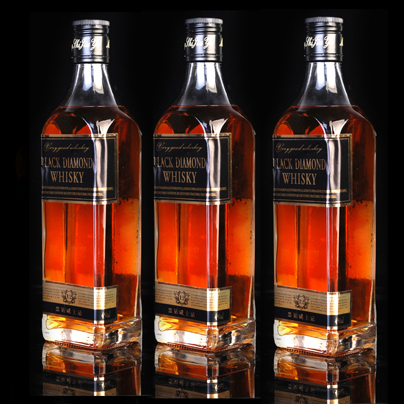 3瓶洋酒组合黑钻威士忌