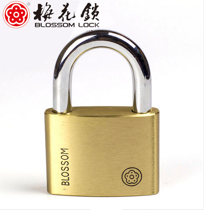 梅花锁 腰圆铜挂锁 通开锁防水防锈防盗加固铜锁仓库大铁门抽屉锁