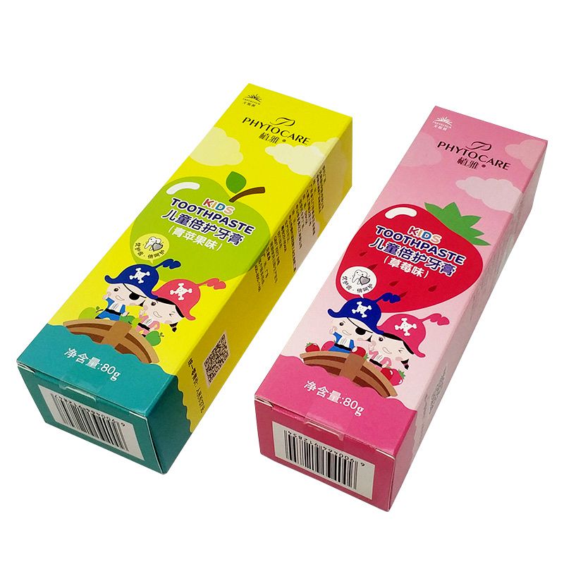 无限极儿童牙膏植雅草莓味正品青苹果清新口气水果味不含氟可吞咽80g