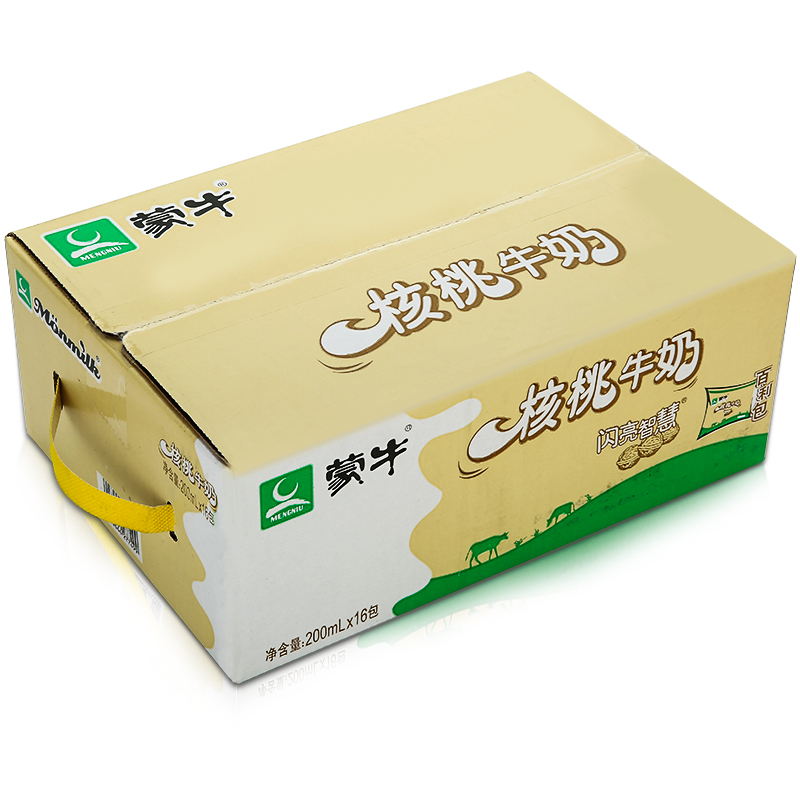 蒙牛核桃早餐牛奶200ml*16袋装整箱
