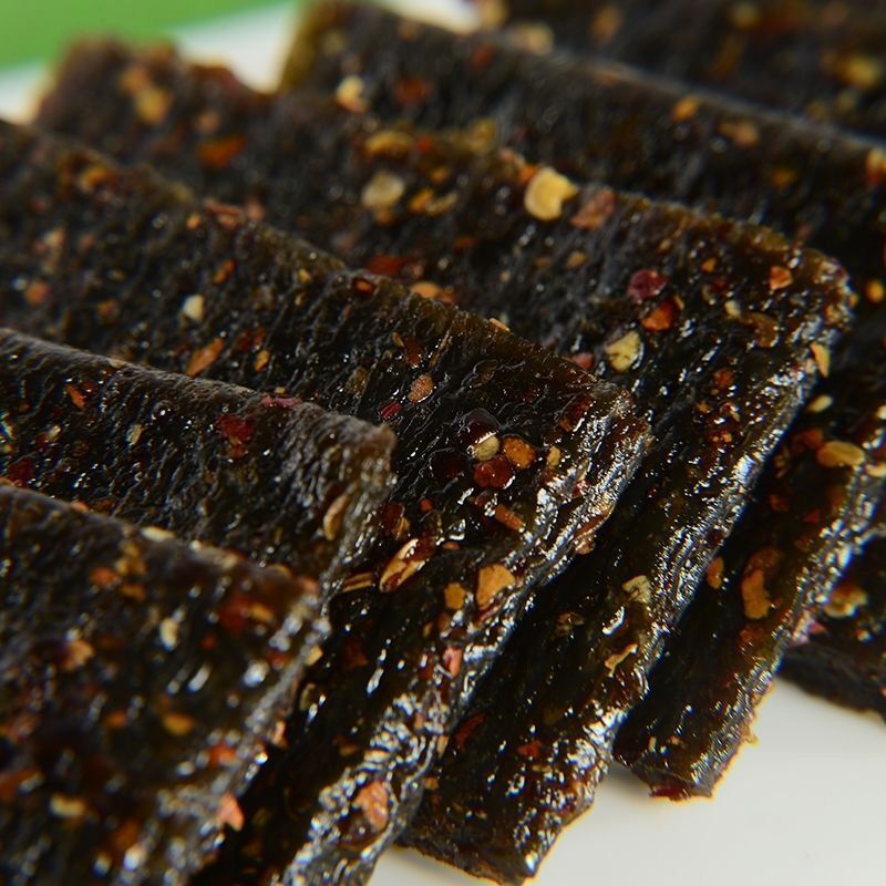 陆草垫泡椒臭干子 泡椒牛板筋110克 重庆特产特色休闲小吃大包装