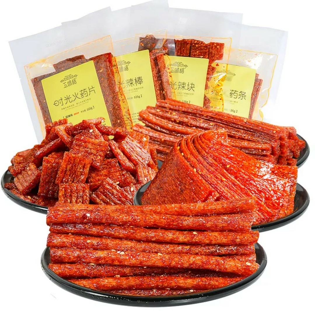 包邮网红辣条抖音同款麻辣零食面筋组合湖南特产儿时小吃混合每袋125g