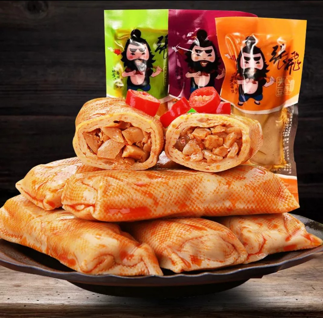 包邮张飞豆腐干香菇夹心豆卷四川特产小吃小包装豆干500g混合味