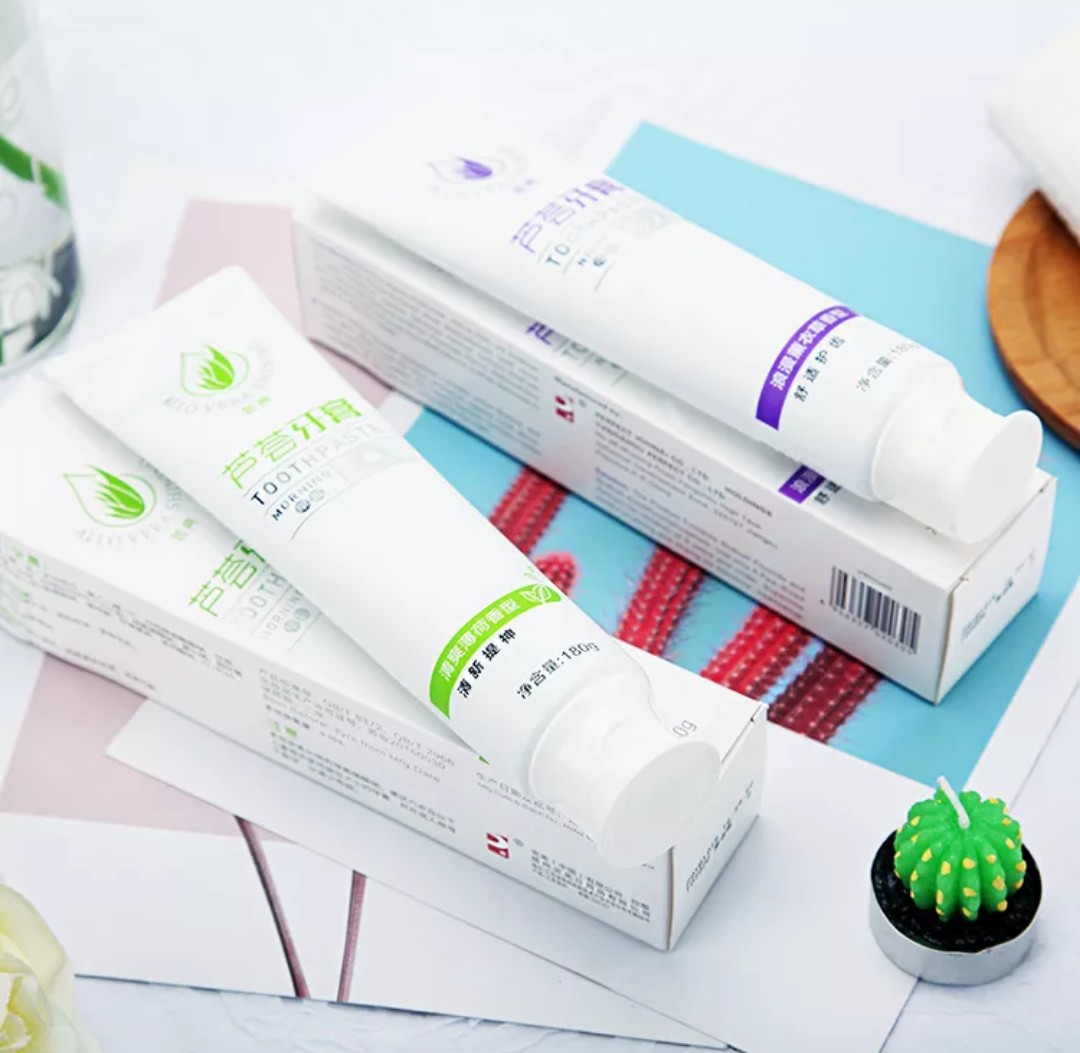 包邮完美芦荟牙膏早晚180g 舒适护齿 牙龈口腔护理 专柜正品