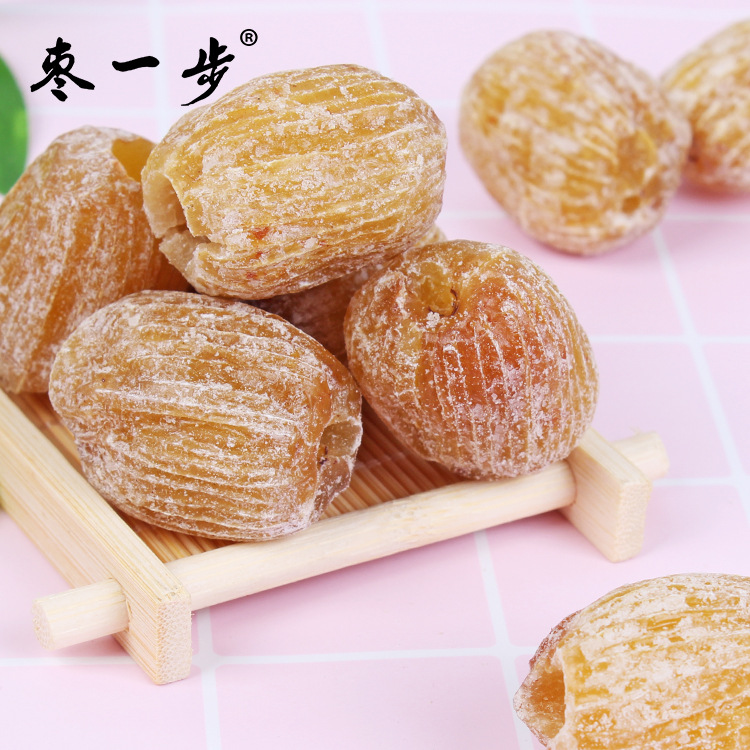 【1】金丝蜜枣无核大颗硬蜜500g零食煲粥香甜枣干小包装蜜饯