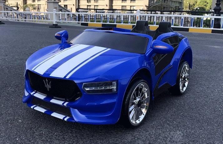 新款 快乐达玛莎拉蒂款儿童电动车 蓝色