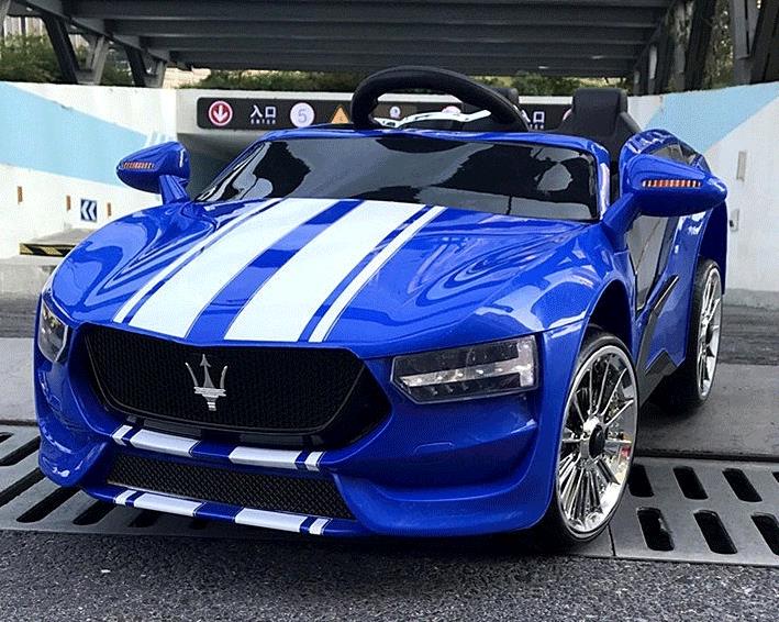 新款 快乐达玛莎拉蒂款儿童电动车 蓝色