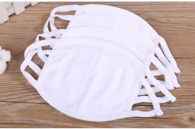 【20个装】纯棉口罩男女加大三层加厚白色棉布柔软防尘保暖防寒风