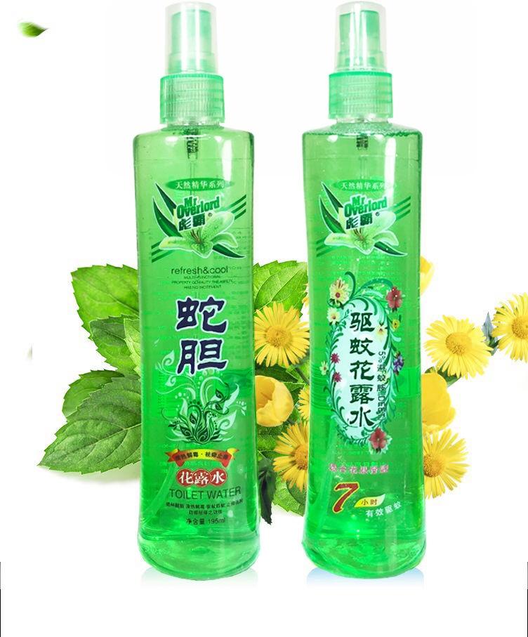 【5瓶装】花露水驱蚊清香型蛇胆止痒清凉喷雾驱蚊液夏季95ml/瓶