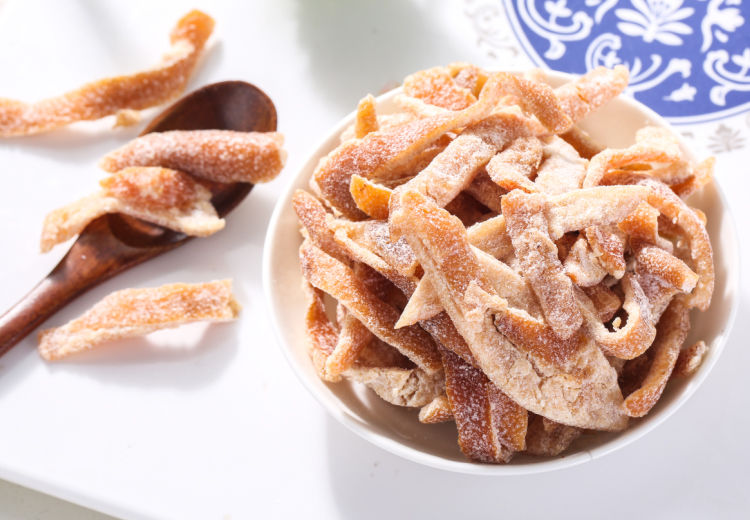 酸甜陈皮干 九制陈皮 即食蜜饯果脯干陈皮桔子皮零食200g